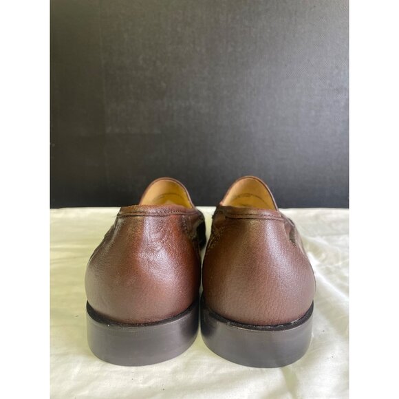 San Remo Italy Men\'s Brown Leather Shoes/ Slip on Loafers Size 8.5 SKU 2859 main image 4